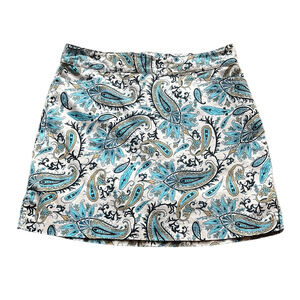 Lady Hagen Paisley Print Women's Skort - Blue and Black - Size 6